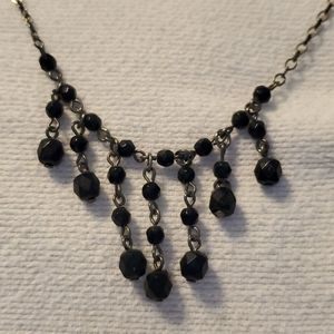 Black bead necklace